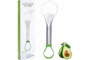 YESALER Tagliafrutta Affettatrice per Avocado 2 In 1 Multifunzione Separatore di Avocado e Manico in Acciaio Inox Taglia Avocado per Avocado Mango