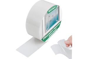 REDTRON Window Screen Repair Tape (48mm×5m,White), Fiberglass Repair Kit for Window and Door Screens, Anti-Mosquito Mesh Screen Repair Tape with Strong Adhesive