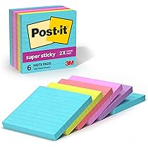 Post-it® Rio de Janeiro Collection Lined Super Sticky Notes - 4 Pack, 4 x 6 in