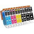 Lot De 10 Cartouches Compatibles Canon MP560 - PGI520BK & CLI521 - Encre Multicolore - Neuf Sous Blister