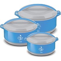 MILTON Divine Jr Inner Steel Casserole Gift Set of 3, Blue