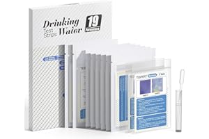 TesperT Water Testing Kit - 19 Indicators, 102 Strips - Drinking Water Test Kit with Escherichia coli, Hardness, Lead, Iron, Copper