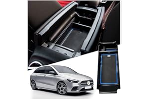 Ruiya Kompatibel mit Mercedes B-Klasse W247 2019-2024 2025 Mittelkonsole Aufbewahrungsbox, W247 Armlehne Organizer Tray Mittelarmlehne Handschuhfach Mittelkonsole Organizer Ablagefach W247 Zubehör