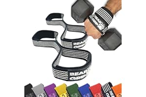BEAR GRIP - Sangles de levage de poids Premium figure 8 (vendues par paire)