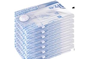 MEIQIHOME Vacuum Storage Bags 8 Large, Space Saver Sealer Bags, Airtight Compression Bags for Clothes, Pillows, Comforters, Blankets, Bedding(NO PUMP)
