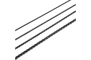 AFSTALR Torsadée Chaîne 2/2.5/3/4mm Collier Acier Inoxydable Homme Or/Noir/Argent Maille Corde en Hommes Femmes Bijoux Chaîne 45/50/55/60/70CM
