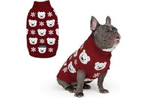 Spark Paws Weihnachts Hundepullover – Weicher Strickpullover für kleine, mittlere & große Hunde – Süßer, Warmer Hundepullover für French Bulldogs & große Hunde, (Polar Bear, L)