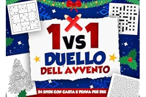 Duello dell’Avvento 1vs1 - 24 Sfide con Carta e Penna per Due: Calendario dell’Avvento Interattivo con Enigmi, Sfide e Risate | Perfetto come Regalo di Natale per Fratelli, Amici, Colleghi o Coppie