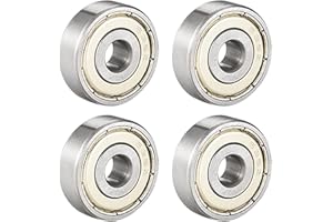OPIURVY 4 Pezzi 608 ZZ Cuscinetti a sfera Cuscinetto a Sfere, Metallo Mini Cuscinetti, per Longboard, pattini, skateboard, doppia Schermati, (8x22x7) mm