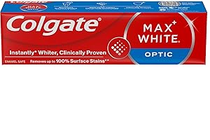 COLGATE - Max White Optic – pasta do zębów – usuwa płytkę nazębną i plamy na powierzchni, 75 ml