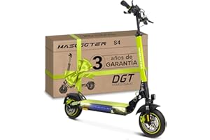 MASCOOTER S4 | Patinete Eléctrico Adultos Homologado DGT - Intermitentes & Regeneración de Batería al Frenar - 600W, 1200W MAX, 25km Autonomía, Ruedas 10" Tubeless - Frenos de Disco con AER