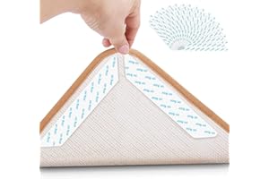 Jooheli Tappeto Gripper, 16 Pezzi Rug Grippers Riutilizzabile e Iavabile Tappeto Gripper Adesivo Antiscivolo Sottotappeto Ideale ai Tappeto Gripper per Il Bagno Della Cucina