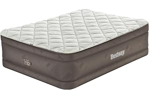 Bestway Fortech Dubbel luftsäng med dragkedjeöverdrag och integrerad elektrisk pump 203 x 152 x 51 cm
