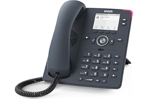 Snom D150 Schiefergraues IP Desk-Festnetztelefon, 2 SIP-IdentitäTen, Gigabit Ethernet, PoE, 2,8 Graustufen TFT LCD, SmartLabel-Funktionstasten, HD-Audio, FritzFon, Fritzbox Kompatibel
