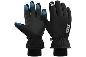 ZENUTA Ski Gloves, Waterproof Winter Gloves Men, Warm Gloves, Cycling Gloves for Men, 5-Finger Touchscreen Gloves