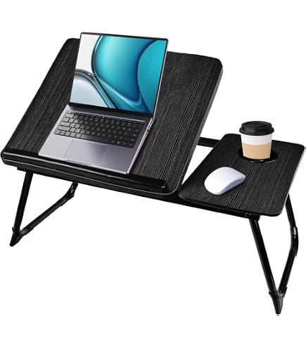Cuscino per Computer Portatile, Porta PC Scrivania con 3 Angolazioni Regolabili, Cuscino Laptop con Poggiapolsi, Adatto a Laptop Fino a 16, Supporto Laptop Scrivania Adatto per Lavoro e Domestico