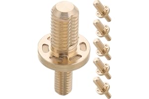 DECOMELODY 6 St Förlängningsskruvar i Mässing för Biljardkö Pool Cue Joint Screws för Snooker Cane Reparation och Montering Universella Cue Stick Hardware för och Balanserad Spelprestanda