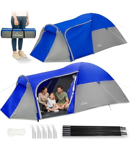 Coleman Cortes 3 Tent, 3 Person Tent, 1 Bedroom Camping Tent for 3 People, Waterproof Thanks to 2000 mm Hydrostatic Head, Lightweight Tunnel Tent for Camping, Trekking or Festivals with Sewn-in