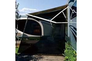 SHADEPLUS Sun Protection Motorhome Side Wall Awning, Black Mesh Side Panel, Universal Caravan Side Panel, UV Protection and Privacy Protection Sunblocker