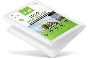 BIBODU Telo per Serra Trasparente 2 x 3M | Massima Resa - 800 Gauge | Telo Plastica Trasparente | Telo Serra perfetto per Agricoltura, Orti e Giardini