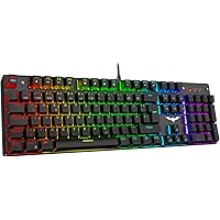 Havit Mechanical Gaming Keyboard, QWERTZ Keyboard (German Layout) with Red Switches, Mechanical Keyboard for PC Gamer…