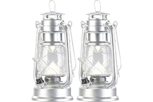 2 lampes tempêtes LED rechargeables avec variateur 200 lm / 3W / 8000K - Argent [Lunartec]
