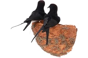 YARDWE 1 Set Di Nido Di Rondine Finto Rondine Decorazione Nido Artificiale Rondini Per Decorativo