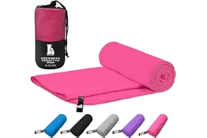 LAZY LADY Toalla Microfibra de Gimnasio para Hombres y Mujeres - 5 Colores, 6 Tamaños, Secado Rápido para Deporte y Gym (Rosa, 80X40CM)