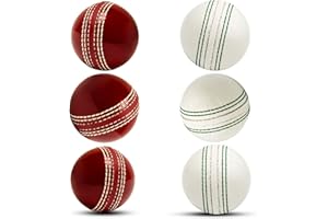 TRYSALAR LTD Hash Cricket Balls for Training, Coaching, Practice & Excellent Bounce Skills Soft Foam Rubber Cricket Ball with Durable Traditional Seams Stitched for All Age Players