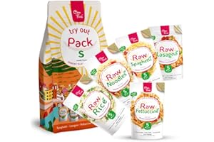 CleanFoods Paquet d'essai I Avec toutes les variétés de nouilles Konjac | Pâtés I Variez à l'infini | 2x nouilles, 2x spaghettis, 2x riz, 1x lasagne, 1x fettuccine