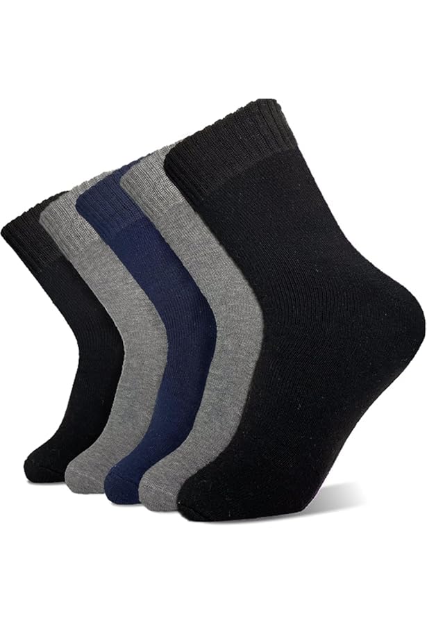 Lot De 5 Paires De Chaussettes Thermiques Hocerlu - Taille 35-42, Pour Hommes Et Femmes, Hiver épais