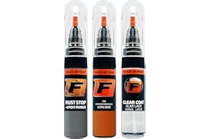 F FIRANTO FIRANTO Kit de Pintura de Retoque Coche para KTM Motorcycles KTM/206 Jade Orange, Set de Reparación de Rayones y Arañazos Incluye 15 ml Bolígrafo para Retocar Pintura Coche, Primer y Barniz