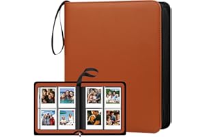 RUIBYTREE Album fotografico grande con 256 tasche per le foto istantanee Polaroid i-Type, 600 e SX-70 (6368) (Marrone)