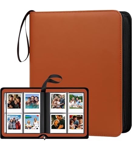 Mini Album Photo Pour Polaroid I-Type/600 Et Instax Wide - 26 Pages, 52 Photos - Design Coeurs Pluie