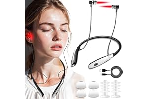 SEELENKLANG Tinnitus Infrarot OhrstöPsel, Tinnitus Infrarot Kopfhörer, Rotlicht Pods für Nase Ohren, Tinnitus Gerät Geräuschreduzierung und Schlafhilfe