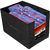 Kuber Industries Non Woven Shirt Stacker/Shirt Organizer Wardrobe Organizer (Black)-KUBMART2888