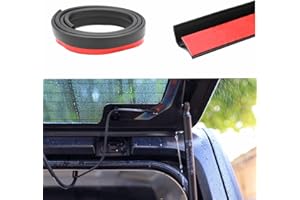 JVMA Rear Window Drain Rain Deflector Tailgate Glass Rain Gutter Weather Stripping for Jeep Wrangler JL JK 2008-2025 and Bronco Accessories (3.9Ft)