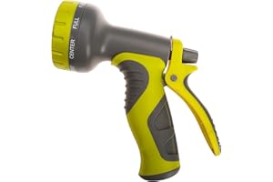 4YourHome Hose Gun Watering Nozzle with Adjustable Water Pressure, Locking Trigger & 9 Pre-Set Functions