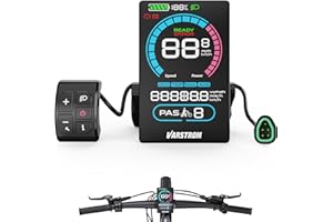 Varstrom VD618 Display for BAFANG Kit - Compatible with M200 M400 M500 M600 M620 M420 M510 M625 M325 M225 Mid Motor and 2025 Latest BBS01B BBS02B BBS-HD Mid Dirve Kit (Triangle Connector)