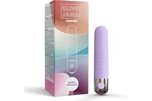 Vibrador bala de Oliver James: vibrador bala recargable con 10 modos de placer, silicona segura para el cuerpo, juguete sexual discreto para mujer, juguete sexual para adultos (lila pastel)
