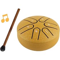 Handpan Drum Mini 6 Notes - Tambour Languette Acier Avec Baguette - Débutant Et Pro