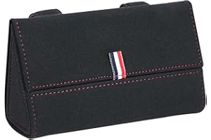 QH-Shop Sonnenblende Brillenetui Universal Brillen Aufbewahrungsbox Auto Mit Verstecktem Magnetischem Verstellbare Auto Sonnenbrillenhalter Visier Autozubehör Schwarz