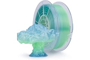 ZIRO Filament do drukarki 3D, przezroczysty filament PLA 1,75 mm, wielokolorowy tęczowy filament PLA, 1 kg / 2,2 lb, seria sezonowa - lato