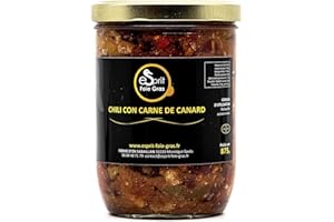 ESPRIT FOIE GRAS - Chili con Carné de Canard - 875 G - Conserverie familiale du Gers - Plat cuisiné pour 2/3 personnes - Canard élevé et transformé dans le Gers - Terroir et gastronomie du Sud-Ouest
