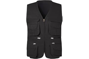 KTWOLEN Herren Outdoor Weste Baumwolle Anglerweste Freizeit Jagd Trekking Wander Angler Camping Safari Weste Ärmellos Jacke mit vielen praktischen Taschen