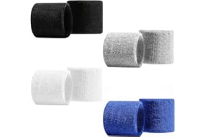 DEEDPF 8 sztuk sportowych opasek na nadgarstek dla mężczyzn i kobiet opaski przeciwpotne na nadgarstek chłonne na siłownię sporty tenis bieganie ćwiczenia koszykówka odprowadzanie wilgoci 8 x 8 cm