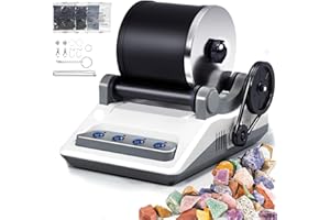 SANBOUSI Rock Tumbler Kit, Starter Komplettes Steinpolierer Set, Rock Polierset mit 7-Tage-Timer DIY Edelsteine Poliermaschine Rosenquarz Stein Steinpoliermaschine für Kinder und Erwachsene