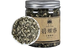 HQZMCTE Premium Chińska Zielona Herbata Biluochun 80g Tradycyjna Chińska Zielona Herbata, Łagodny Smak