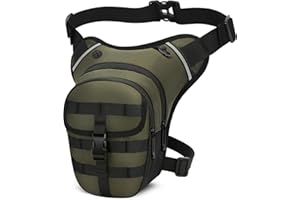 VOBUKE Bolsa Pierna Moto Impermeable Pernera Moto Militar Riñonera Pierna Hombre con Reflectante Multifunción Mochila de Pierna Deportiva Bolso Lateral Mujere para Pesca Caza Camping Senderismo