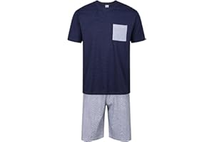 NORTH EAST Mens Short Pyjamas PJ Set Premium Sleep Lounge Tartan Plaid Nightwear M-XXL New